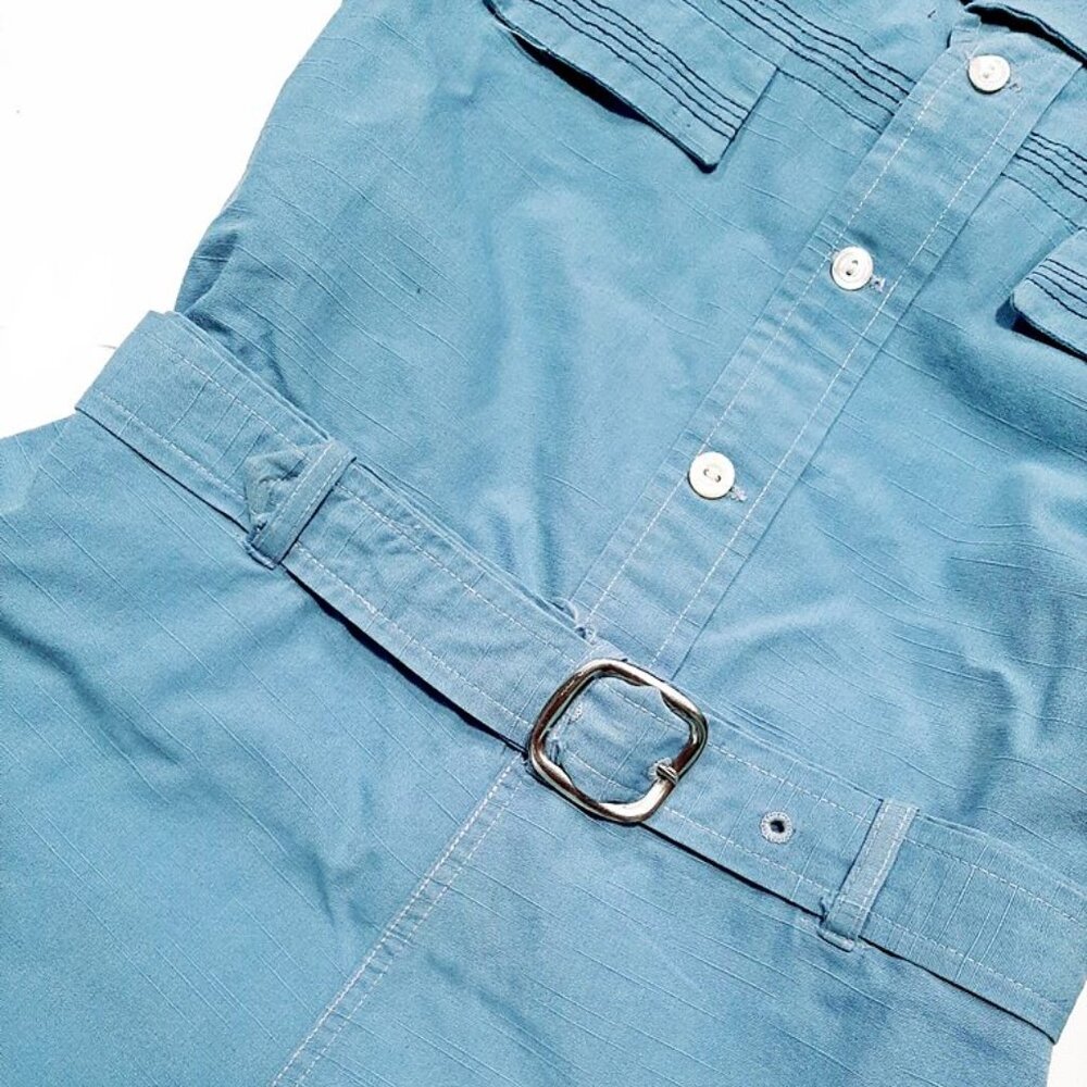 1940s True Vintage Boys Blue Cotton 2 Pc Shorts Set Playsuit Chest 29 Childs - Picture 5 of 8